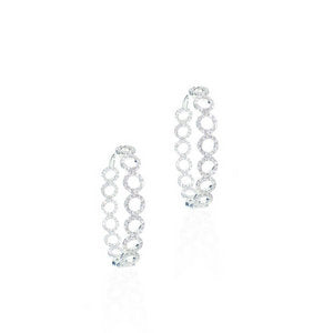Large Diamond O link hoops