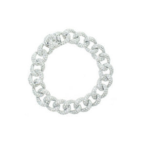 Chunky Diamond classic curb link bracelet
