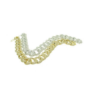 Chunky Diamond classic curb link bracelet