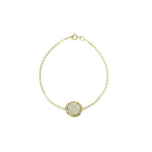 Flat Pave Disc Bracelets