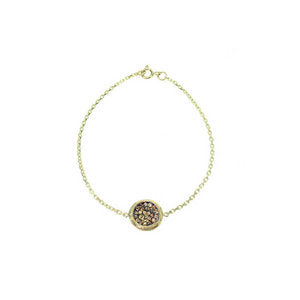 Flat Pave Disc Bracelets