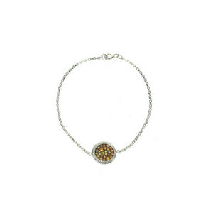 Flat Pave Disc Bracelets