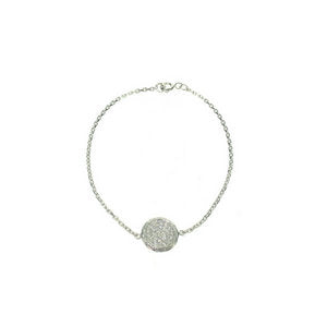 Flat Pave Disc Bracelets