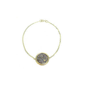 Flat Pave Disc Bracelets