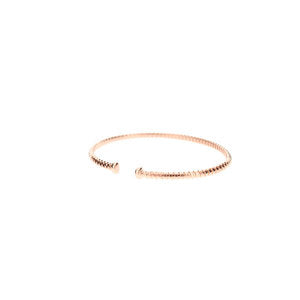 Italian Silver Skinny Ribbed Bangle