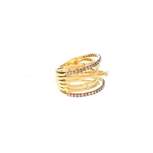 Crossover Cognac Diamond Spring ring
