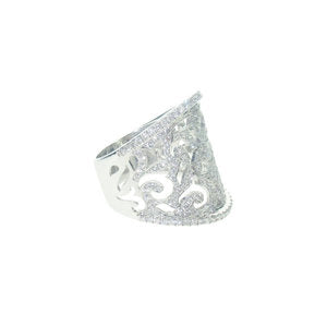Paisley Ring - Fully Diamond Set
