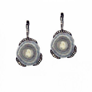 Fossil Cognac Diamond Earrings