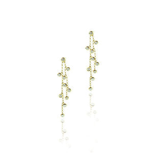 2 Row Diamond Shower Earrings