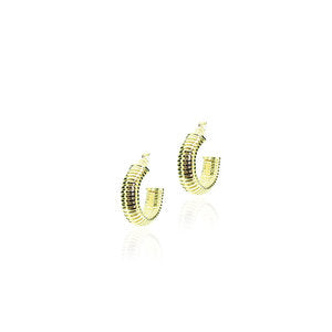 Flat Ribbed Earrings