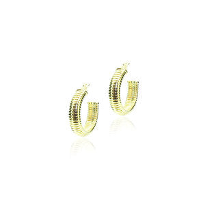 Flat Ribbed Earrings