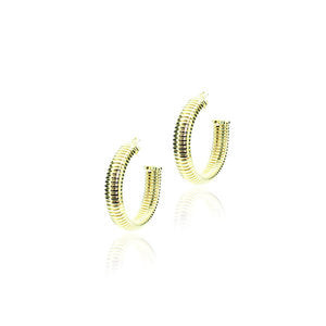 Flat Ribbed Earrings