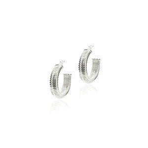 Flat Ribbed Earrings