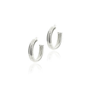 Flat Ribbed Earrings