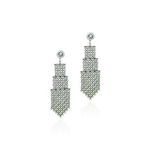 Large Diamond Open Link Earrings