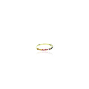 Rainbow Eternity Rings