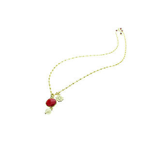Short necklace with Ruby Charm