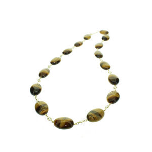 Tiger's Eye & Diamond Necklace