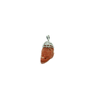 Sponge Coral Rock Wire Pendant