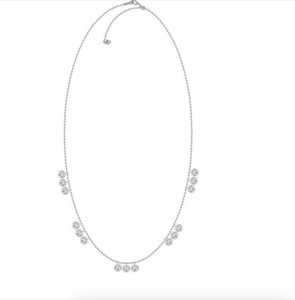 Laser drilled diamond necklace - 15
