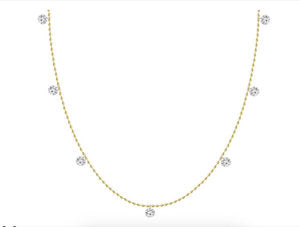 Laser drilled diamond necklace - 7