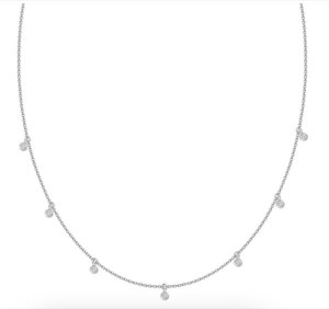 Diamond drop necklace - 7 rubover