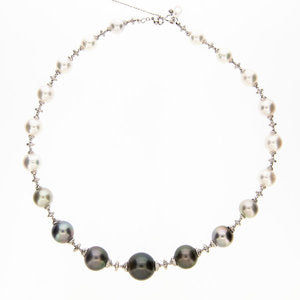 Shaded Gold & White South Sea Pearl Collar