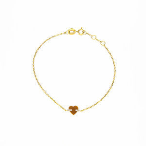 Tigers Eye heart bracelet