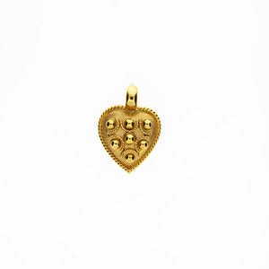 Lozenge Necklace - Yellow gold with detachable Heart pendant