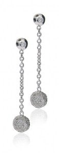 Pave Diamond ball earrings