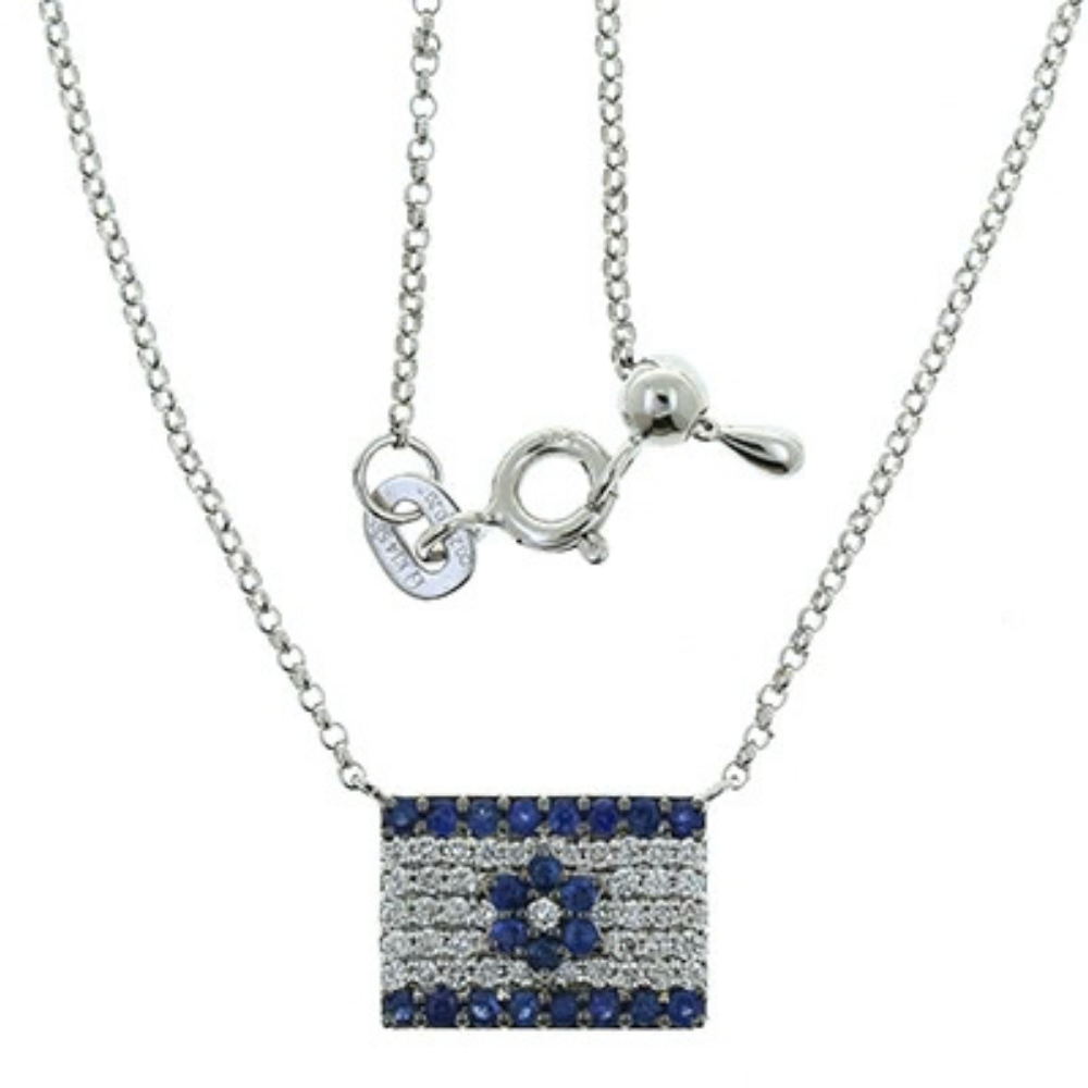 Israeli Flag Necklace