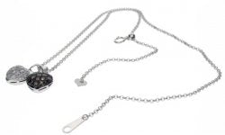 Diamond heart charm necklace