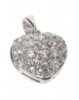Diamond heart charm necklace
