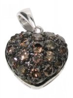 Diamond heart charm necklace