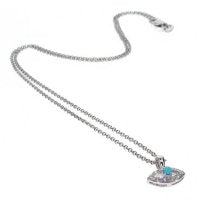 Diamond Evil Eye - hanging charm on necklace