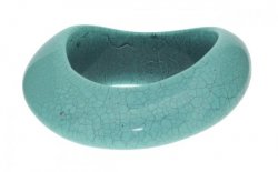 Turquoise large Crackle bangle
