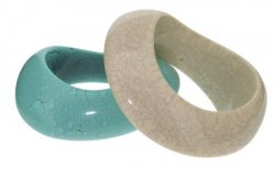 Turquoise large Crackle bangle