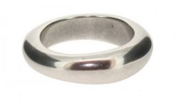 Medium irregular Silver bangle