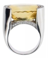 Large Oval 'Funky' ring - Citrine