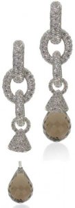 Fat link Diamond earrings- Ruby