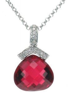 Briolette pendant - Corundum