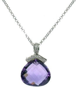 Briolette pendant - Amethyst