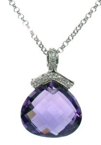 Briolette pendant - Amethyst