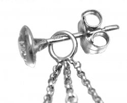 Diamond studs & semi-precious briolette showers