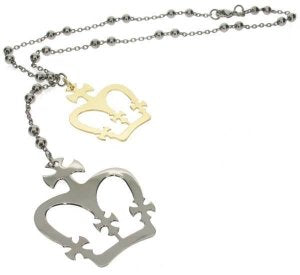 Silver 4 Leaf Clover and Ladybird necklace