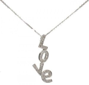 Diamond 'Love' necklace