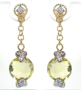 Round briolette earrings - small
