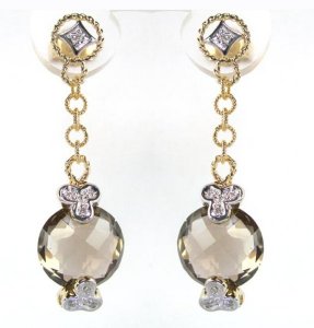 Round briolette earrings - small