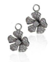Diamond hoops with detachable Diamond flowers