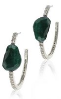 Rock Diamond hoop earrings - small - 25mm